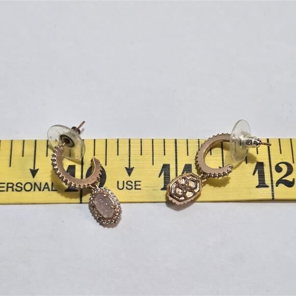 Kendra Scott Cale Hoop Rose Gold Earrings - Picture 4 of 5